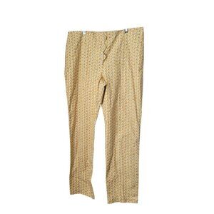 Womens' Basket Weave J. McLaughlin Pants 14 Gold White